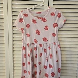 Cat & Jack Pink Strawberry Pattern Dress
